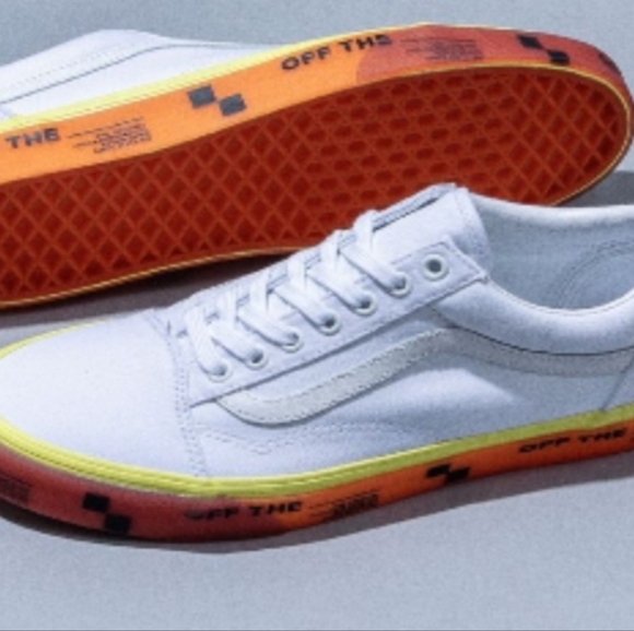 Vans White Canvas "Off the ______" Old Skool Skater Sneakers sz 6.0 BNIB - Picture 2 of 9